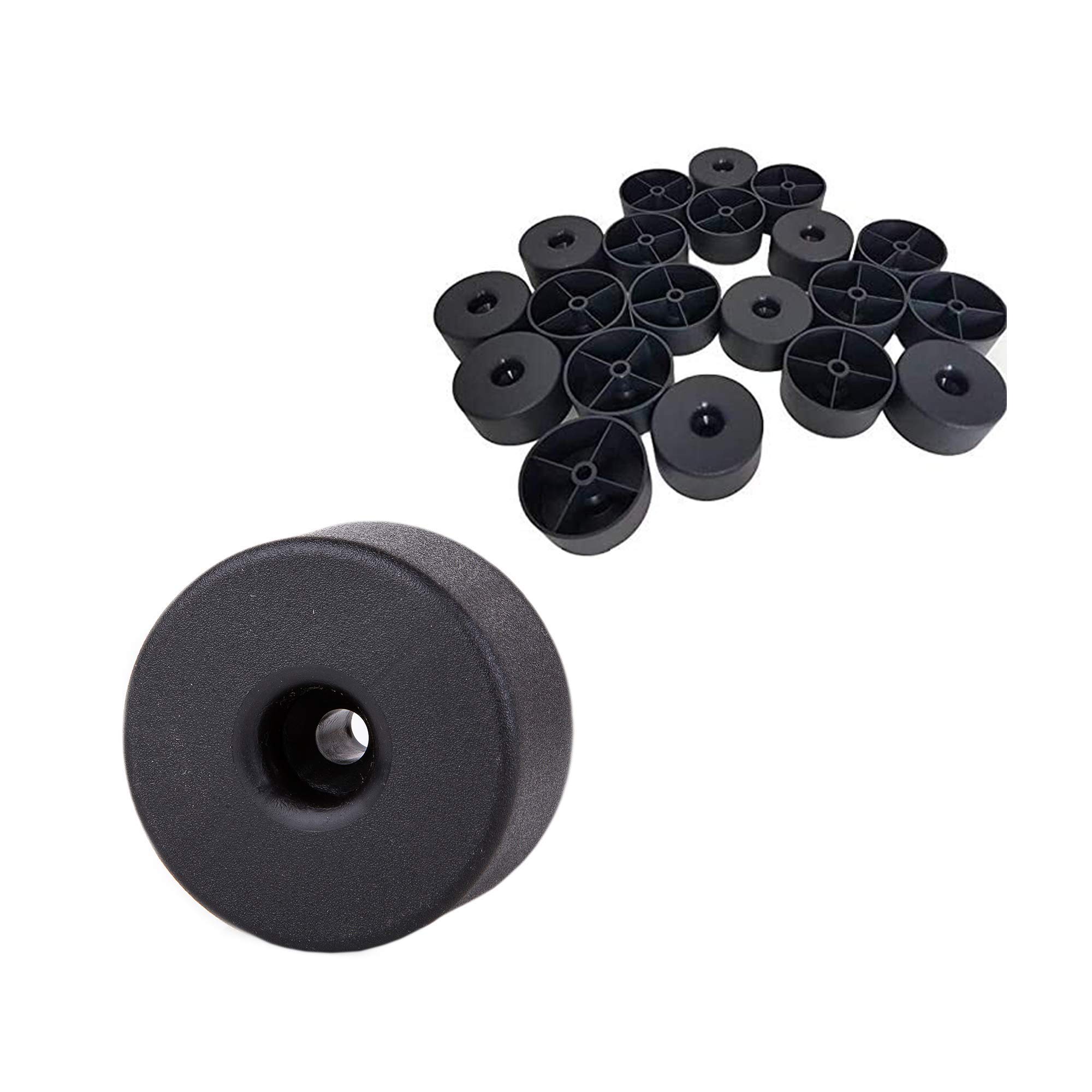 Pieds de meubles plastique lot de 50 patins ronds sans vis pour chaise
