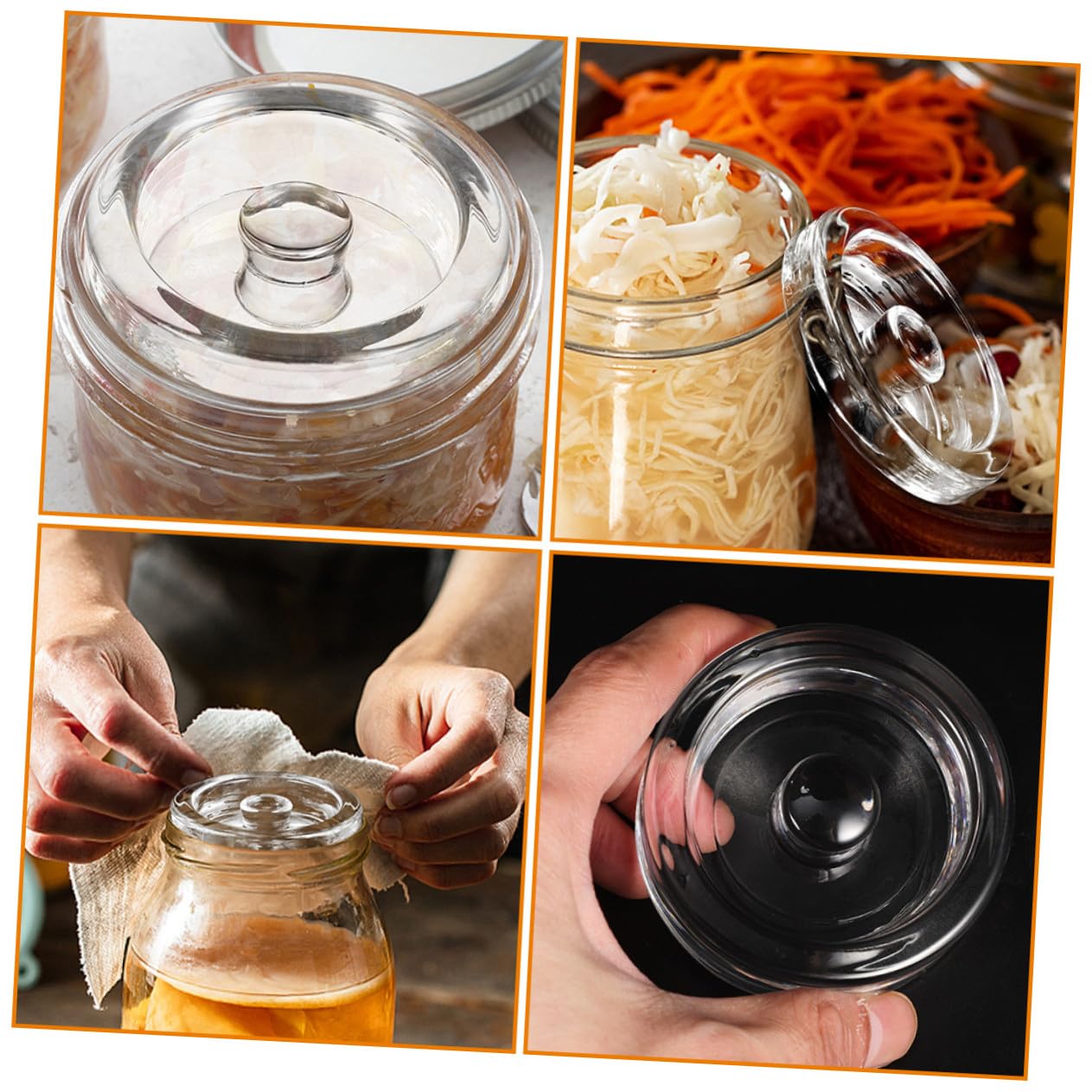 Fermentationsgewichte aus Glas für Einmachgläser 2 Stück