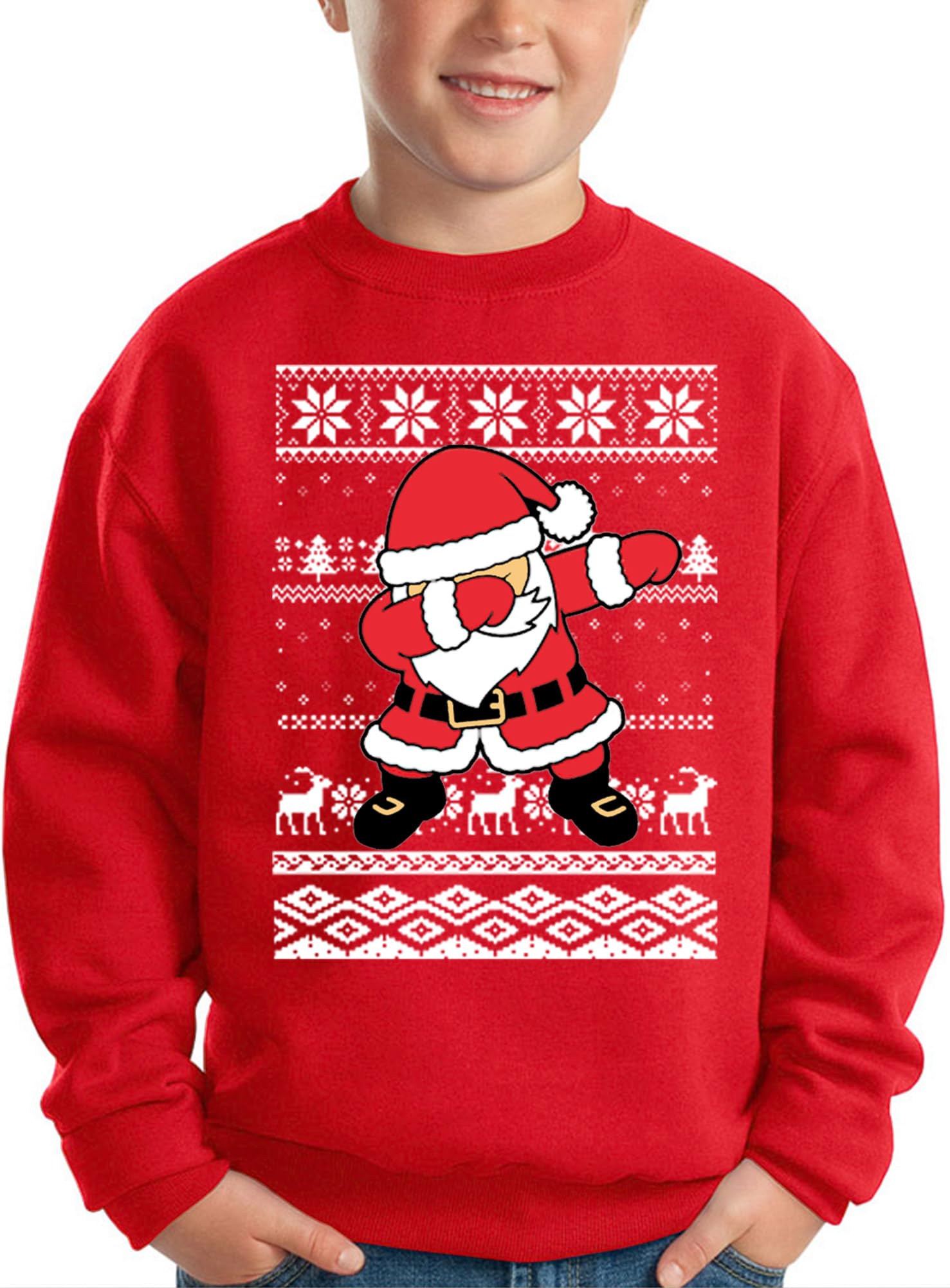Unisex Kids Ugly Christmas Sweatshirt Novelty Graphic Long Sleeve Sweater 4-14 Years