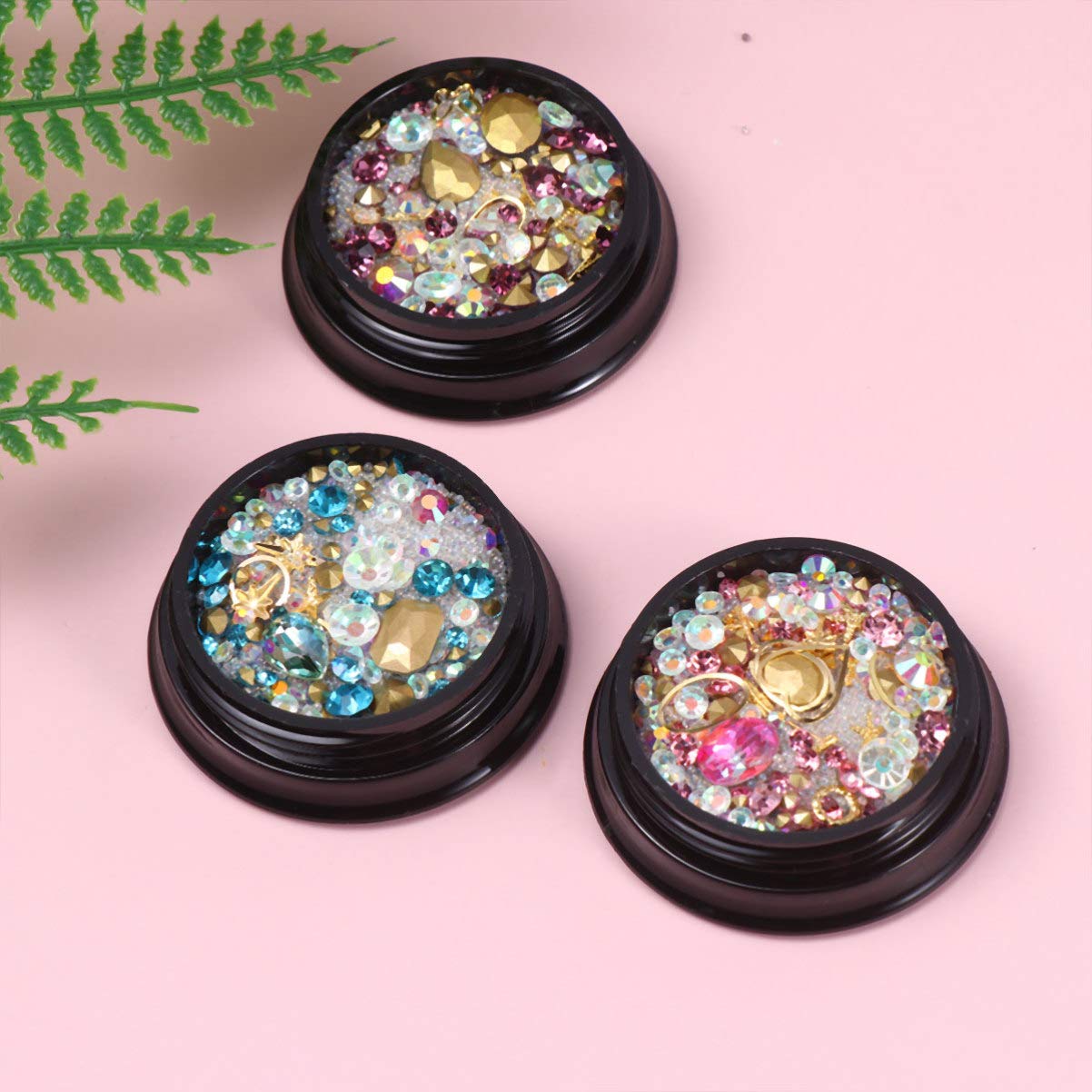 FRCOLOR Decorazioni Per Unghie Nail Art Con e Rhinestones Per Unghie e Artificiali e