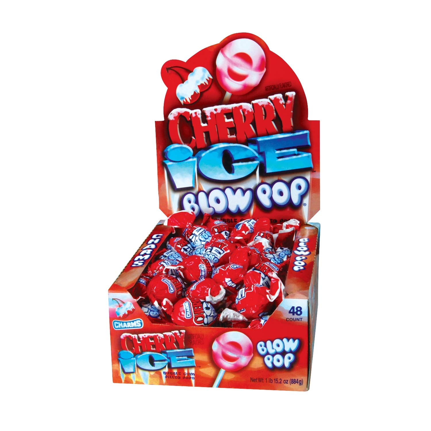 Charms Blow Pops, Cherry Ice Flavor, 48-Count Box