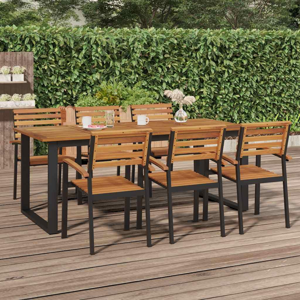 vidaXL Stół ogrodowy z nogami w kształcie U, 200x90x75 cm, akacja