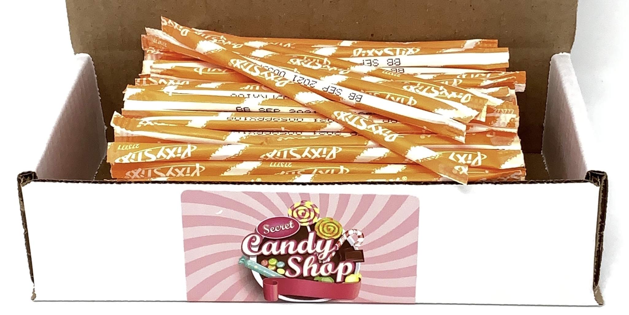 SECRET CANDY SHOP Wonk Pixy Stix Bulk in Box, 150 Silly Stix (Orange)