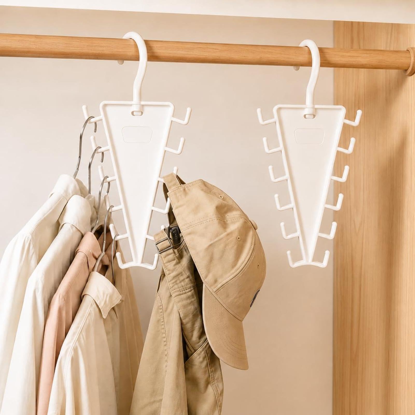 2 PCS Space Saving V Shaped Double-sided Closet Organizer Hanger