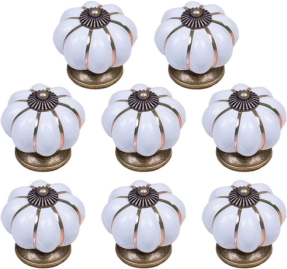 Door Handles,Ceramic Door Knobs, Cupboard Handle,8pcs Ceramic Door Handle Cabinet Children's Room Door Handle Home