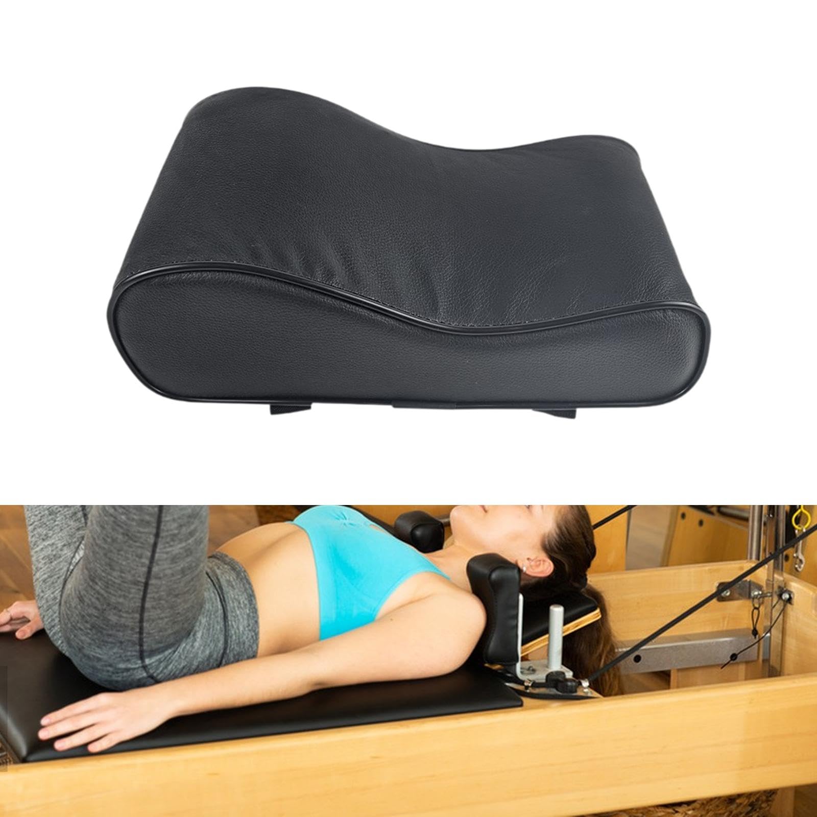 Cuscino per pilates, cuscino per yoga per riformatore, supporto compatto multiuso per testa e collo per palestra, ufficio, esercizi a casa, semicircolare