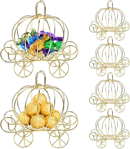 6 cajas de caramelos de calabaza de Halloween, cajas de dulces para fiesta de Halloween, suministros de centro de mesa de boda