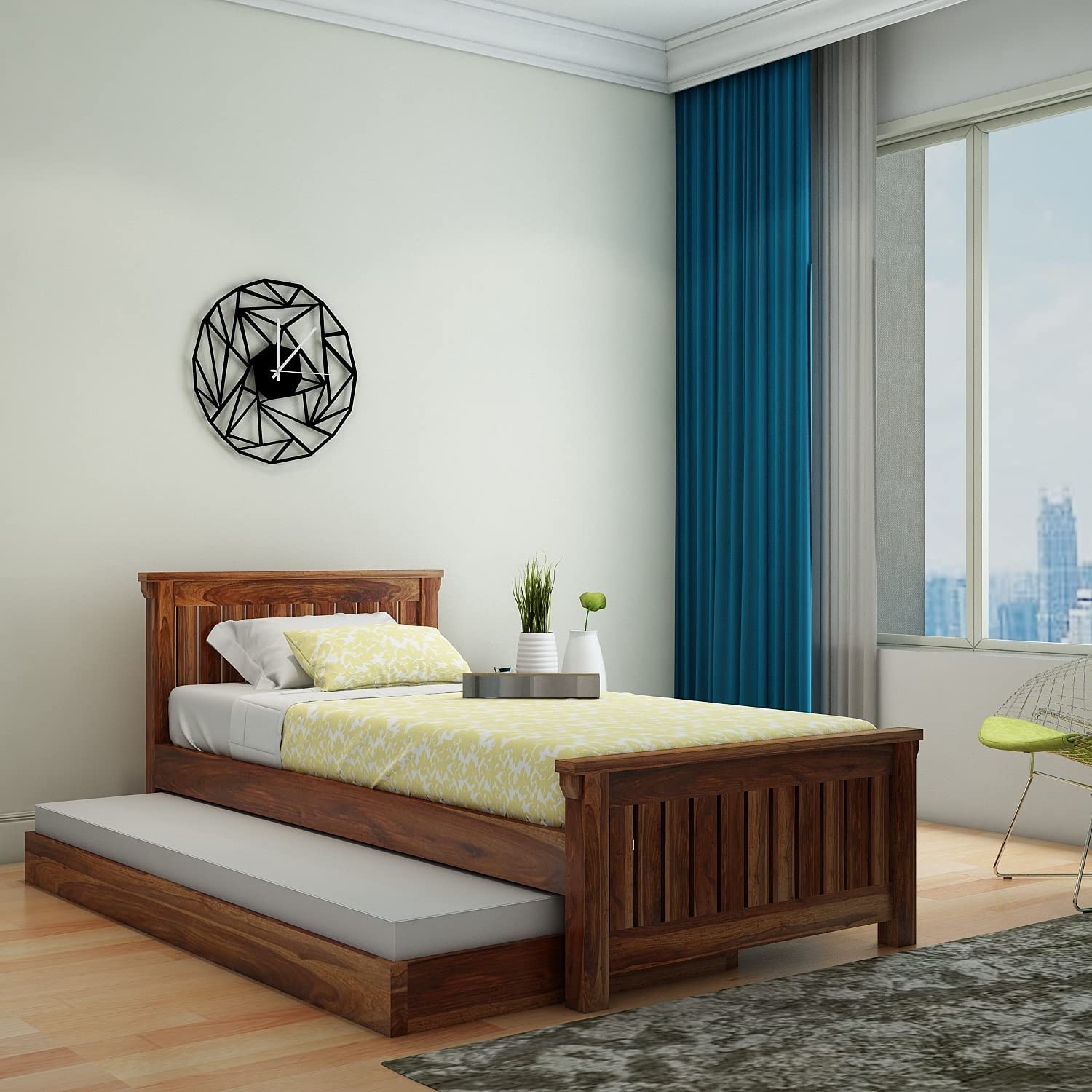 Gourav Wood Mart Solid Sheesham Wood Bed Single Bed Wooden Single