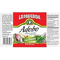 Vista 1 de La Preferida Adobo con pimienta, condimento multiusos 8.6 onzas (paquete de 1)