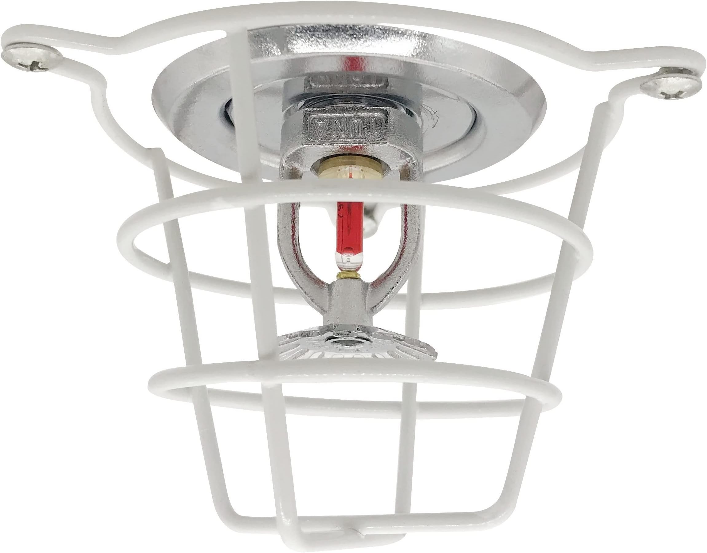 (10 Pack) TunaMax White Fire Sprinkler Head Cage Guard for Both 1/2" & 3/4" Sprinkler Head for Protecting Flush Mount & Side Wall & Semi - Recessed Sprinkler Head Cover