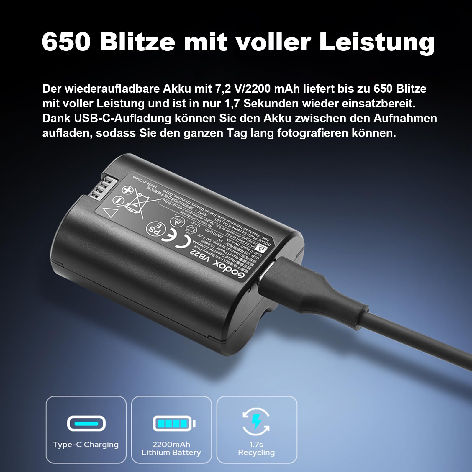 Godox V480 S Blitz für Sony Kameras,V480-S TTL Kamerablitz mit Diffusor und Touchscreen,GN50 1/8000 HSS 7.2 V/2200 mAh Akku,V480S Godox Blitz Kompatibel mit Sony Alpha A9 III a7III a6700 a6400 ZV-E10