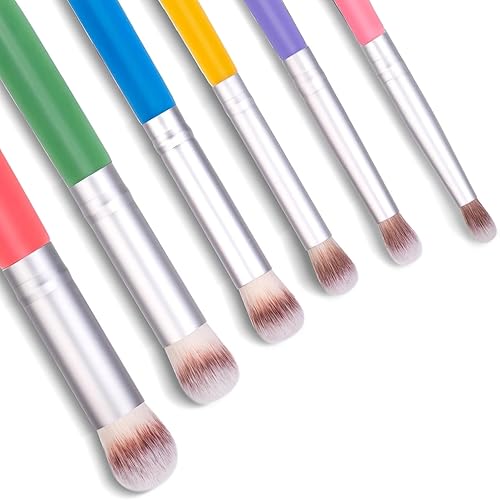 Yoseng Drybrush Set - Premium Art Paintbrush Set for Miniatures,Models, Face Art, Ideal for Detailing - 6 Different Sizes and Colors