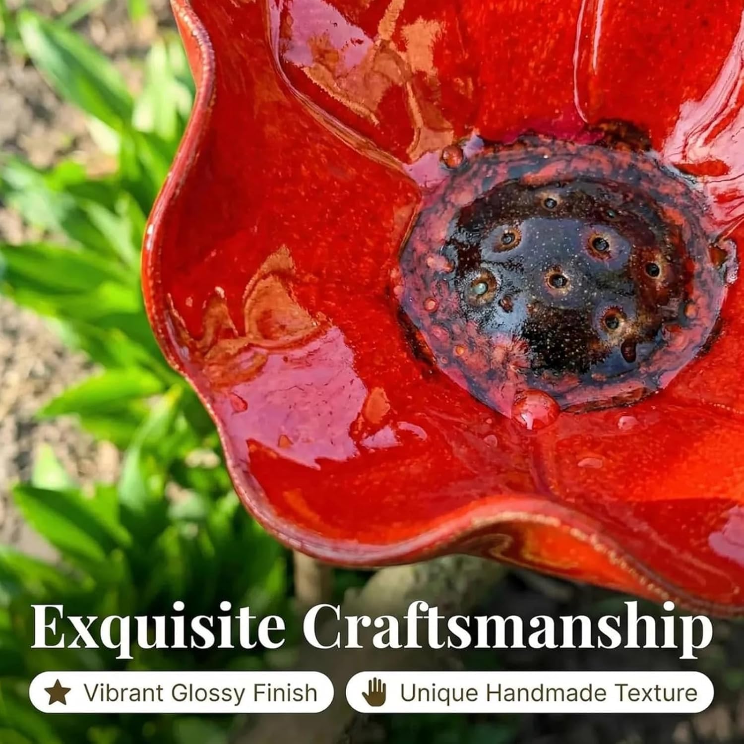 Vogeltränke Blume, Gartenstecker Vogeltränke, Bienentränke, Insektentränke | Vogeltränke Metall für Wildvögel, Dekorative Gartenstecker für Garten,Hinterhof