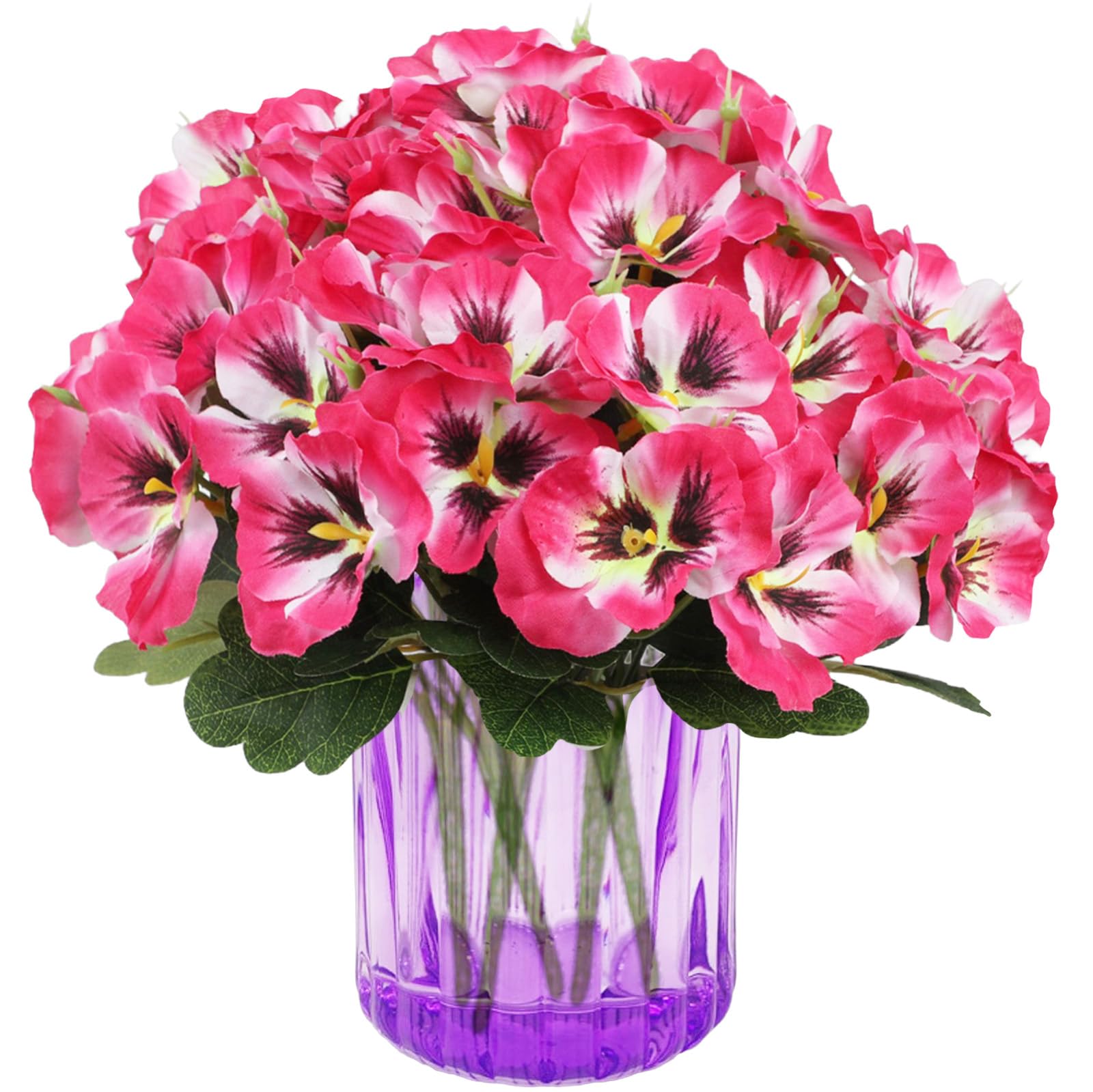 astylishome Faux Flowers Bouquet Artificial Flowers Outdoor UV Resistant Plants Faux Plastic Greenery Shrubs Indoor Outside Hanging Planter for Home Wedding Office Table Decoration Gift 3414