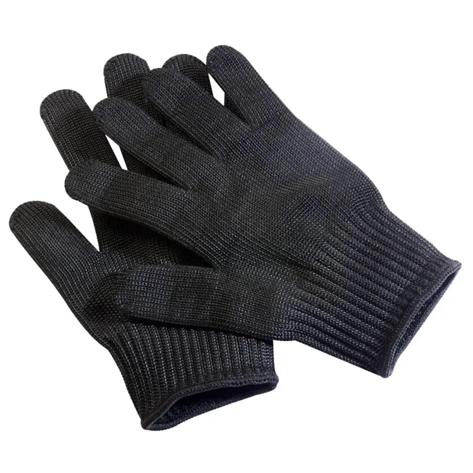 Gant Anti Coupure, S de travail noirs de protection, résistants aux coupures, en acier, niveau 5, HPPE (Epipebolisme de pointe), multi-usages, anti-rayures et anti-coupures.(20cm)