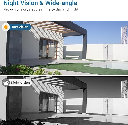 Miniatura 6 de Timbre de video inalámbrico con receptor interior, seguridad mejorada con detección humana IA, audio de 2 vías, visión nocturna, alertas en tiempo