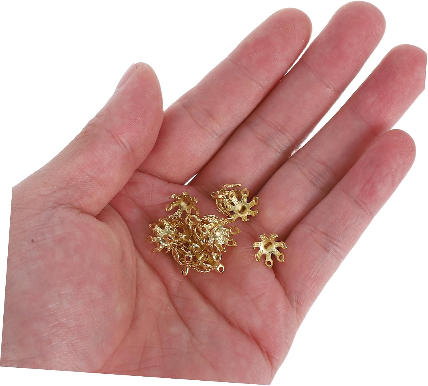 Artibetter 200pcs Caps Claw Crown Bead End Caps for Jewelry Making Tarnish Smooth Edges Fit for DIY Crafts and Decorative Projects