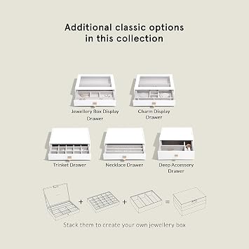 Stackers Pebble White Classic Trinket Drawer Layer