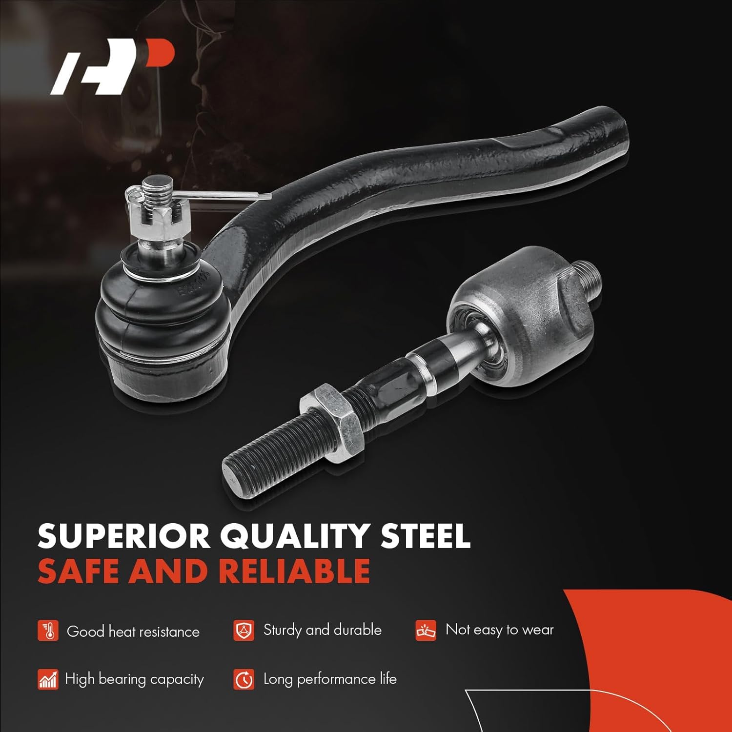 A-Premium 6Pcs Front End Suepnsion Kit, Sway Bar Link, Inner & Outer Tie Rod End, Compatible with Honda Accord 2003 2004 2005 2006 2007, V6 3.0L & Coupe Model Only