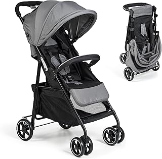 Ms BabyWorld – Silla de Paseo STREET – Carrito Bebe lígero | Desde Nacimiento hasta 36 meses o 22 kg | Con Amortiguadores | Capota XXL | Reclinación máxima
