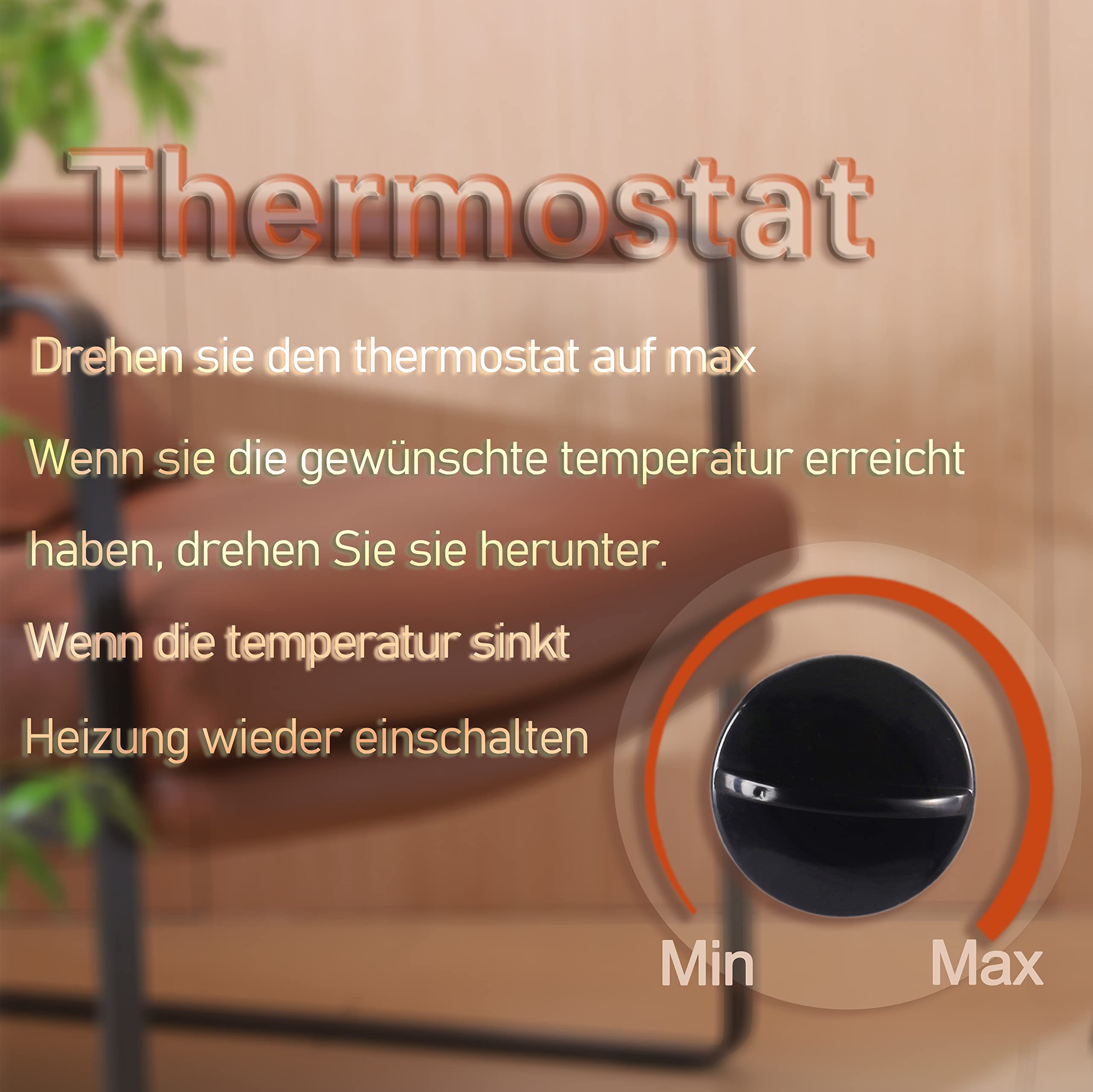 DONYER POWER 2KW Konvektor mit Thermostat – Leise – Wandmontage | 3 Heizstufen (750W/1250W/2000W) – Leiser Betrieb – Stand- & Wandmontage – Sofort einsatzbereit