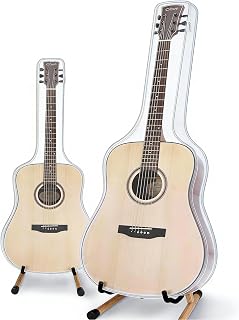Guitar Dust Cover for 40/41 Inch Acoustic & Electric Guitars – Transparent PVC Full Zipper Enclosure, Waterproof & Dust-Proof Protective Storage Bag for Guitar Display & Home Protection(GC-05)