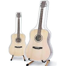 Guitar Dust Cover for 40/41 Inch Acoustic & Electric Guitars Transparent PVC Full Zipper Enclosure, Waterproof & Dust-Proof Protective Storage Bag for Guitar Display & Home ProtectionGC-05