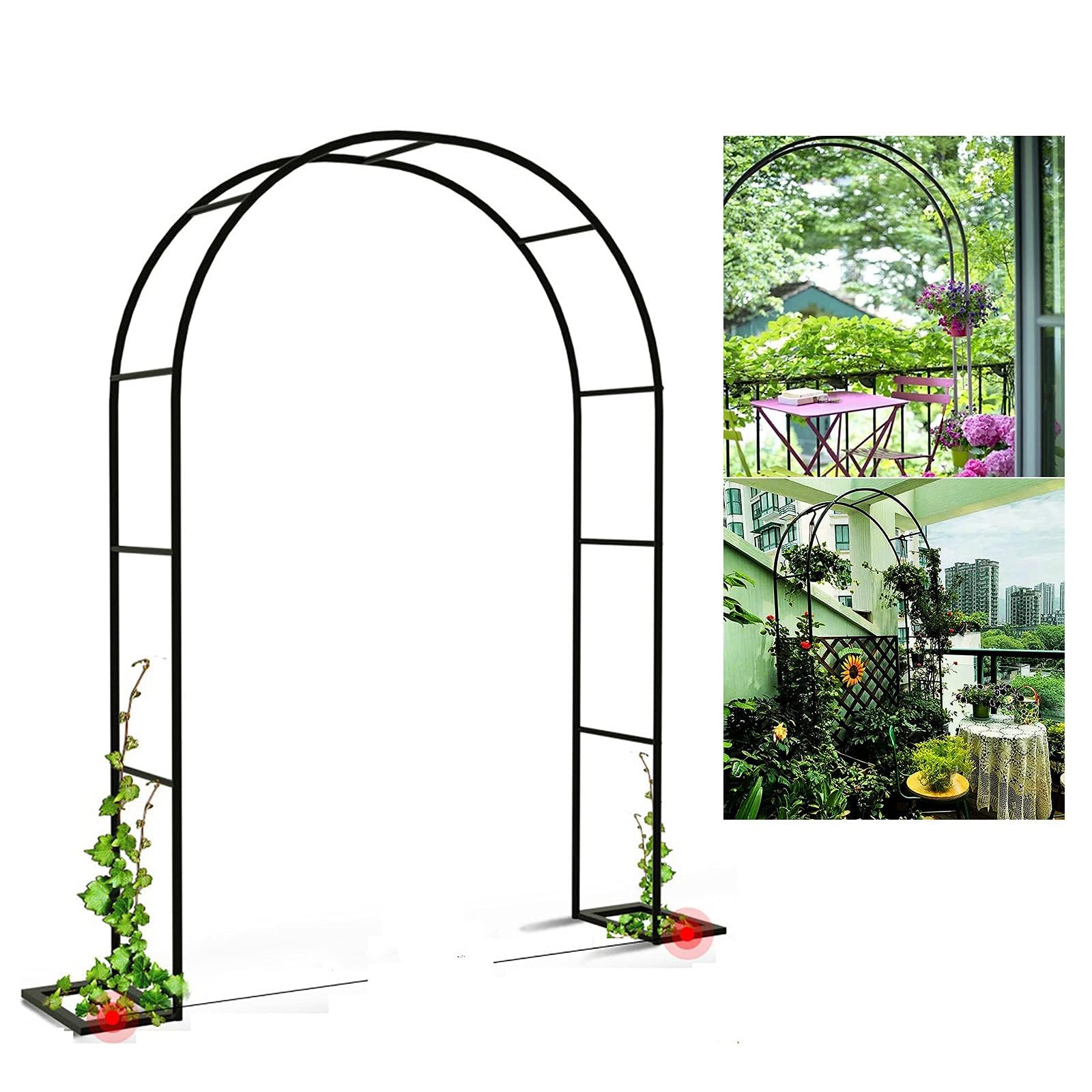 Arche de jardin en métal pour plantes grimpantes et aménagement paysager