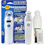 Exergen TAT-2000C Temporal Artery Thermometer – Temporal Thermometer for Kids, Newborns & Adults, 8-Reading Memory, Soft Glow Display, Silent Mode, 9V Battery Included