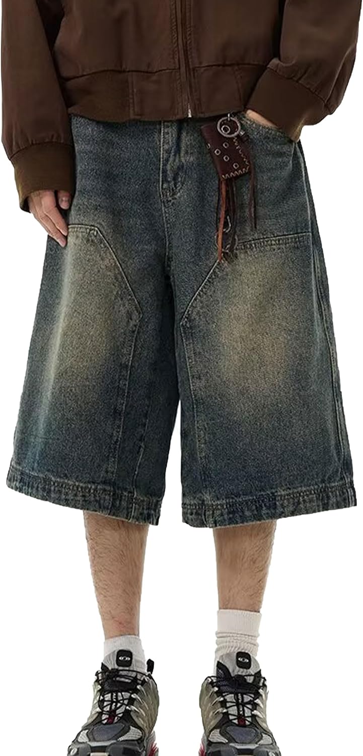 Baggy Jean Shorts Men Women Long Jorts Y2k Hip Hop Nigeria Ubuy