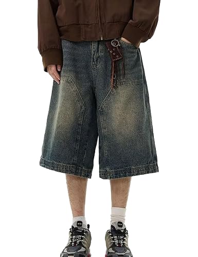 Baggy Jean Shorts Men Women Long Jorts Y2k Hip Hop Demin Shorts Vintage Skater Jeans Streetwear