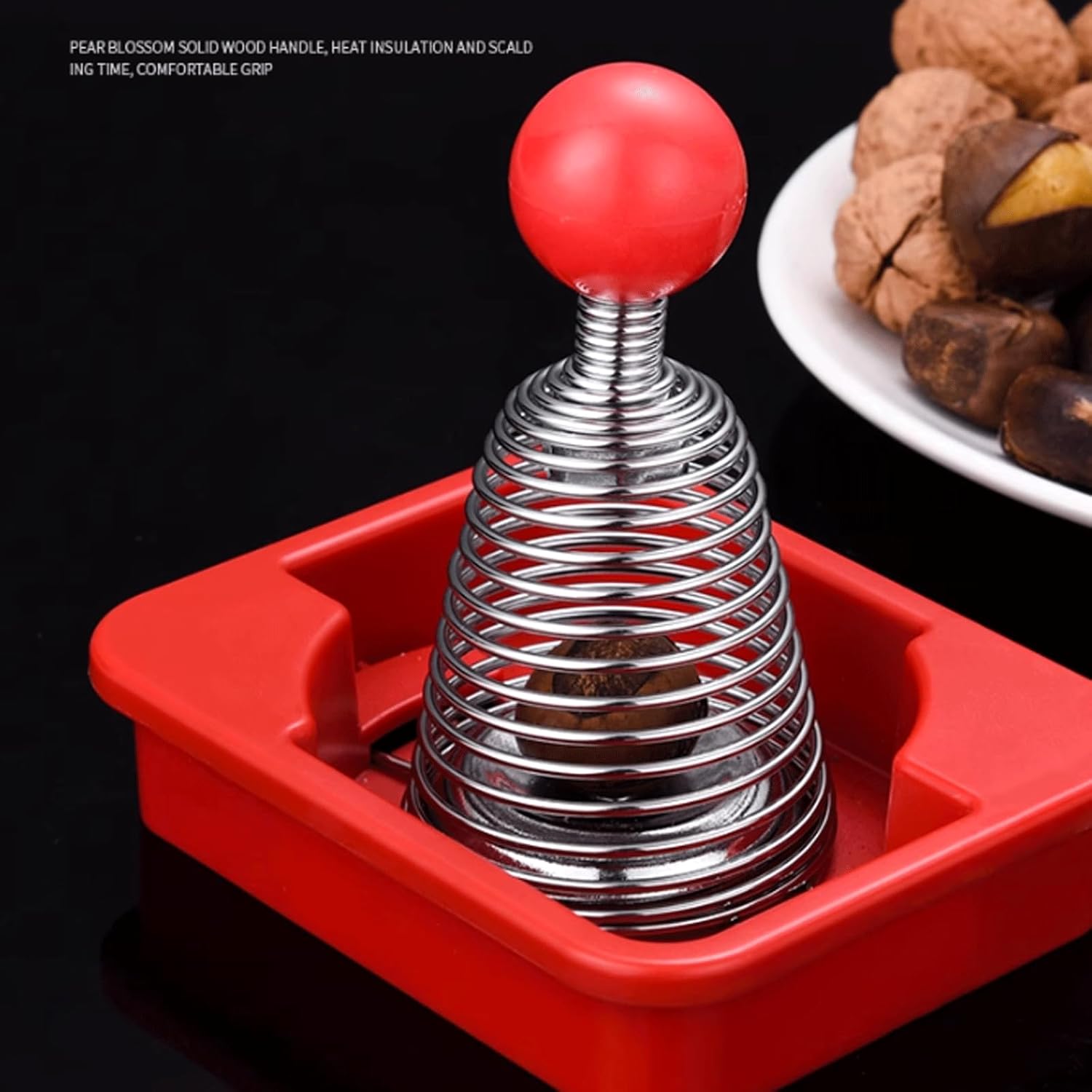 Stainless Steel Spring Nut Crackers Funny Nut Shell Crushing Tool Multifunctional Walnut Shell-Breaking Tool for Friends Gift