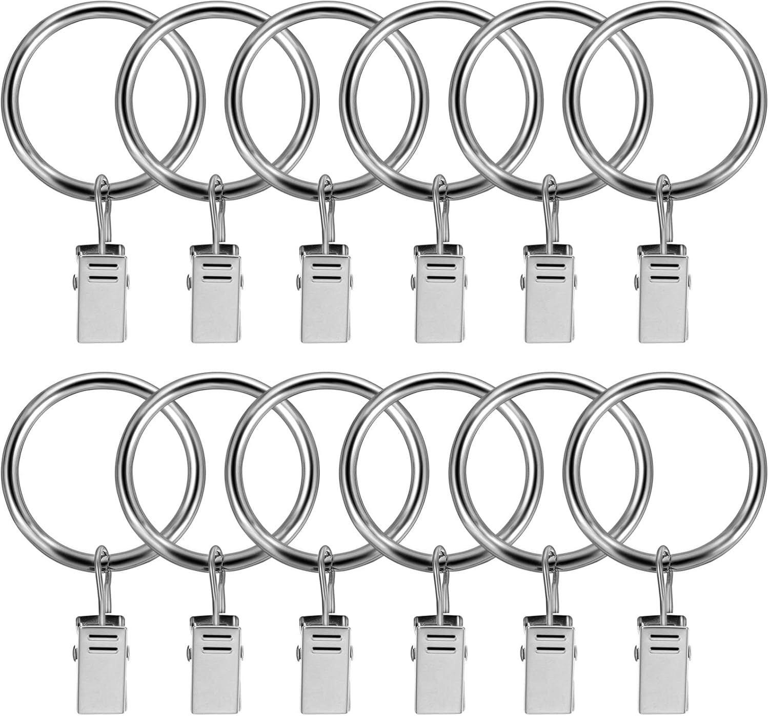 Luxshiny 40pcs Shower Curtain Clips Easy to Install Clips for Bathroom Multi-use Curtain Hooks for Drapes French and Home Decor