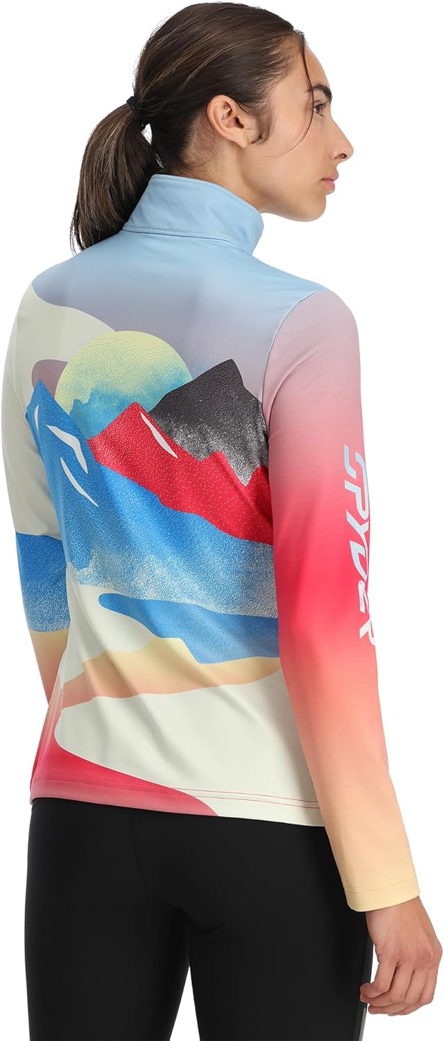 Spyder Women's Vivid Half Zip T-Neck Ski Base Layer