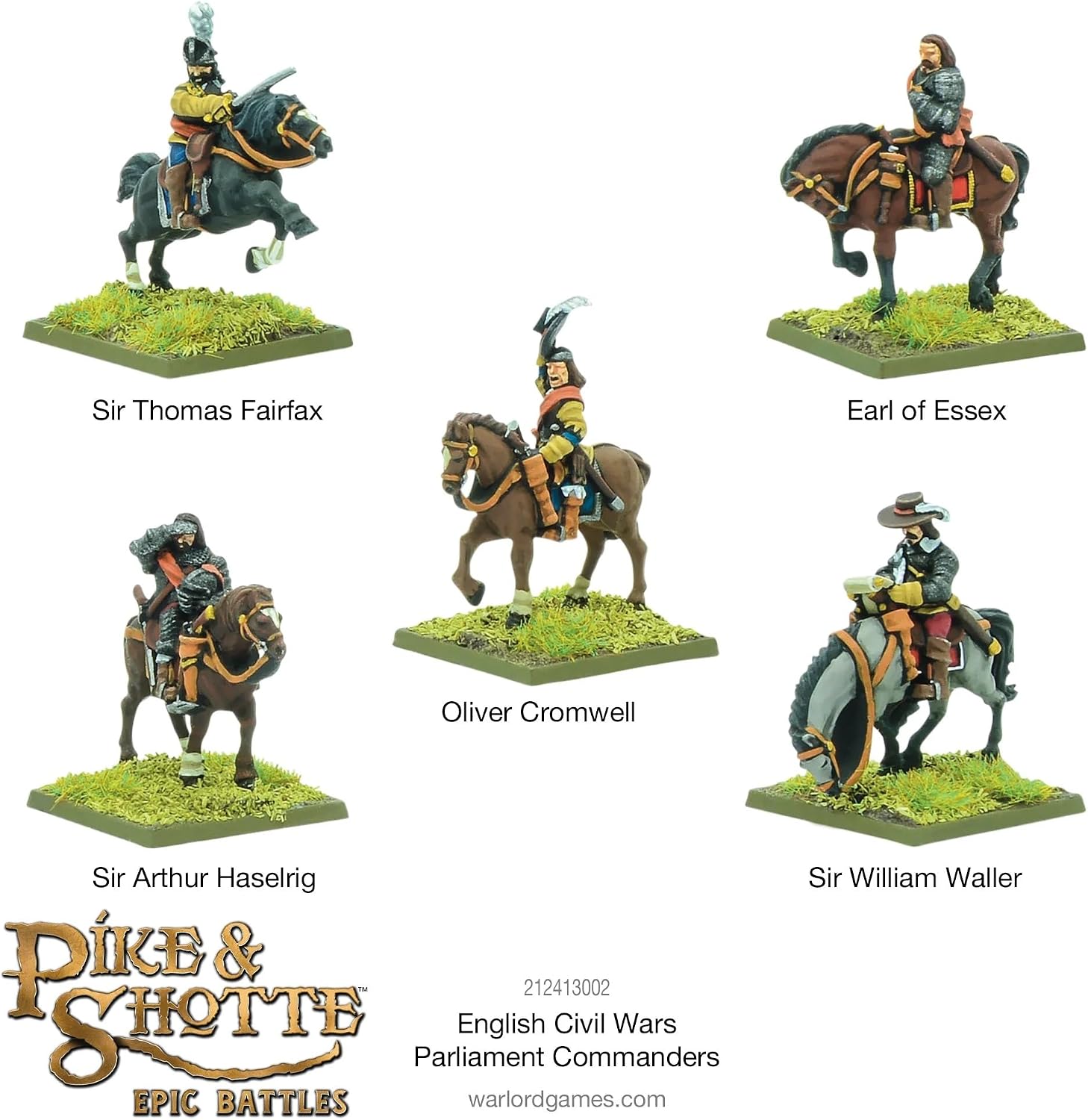 Warlord Games Epic Battles: English Civil Wars Parliament Commanders Set image 2