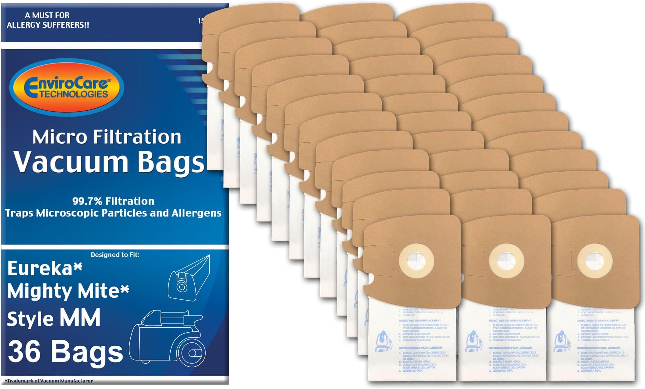 EnviroCare 36 Eureka MM Vacuum Bags, 9 per pack, Pack of 4