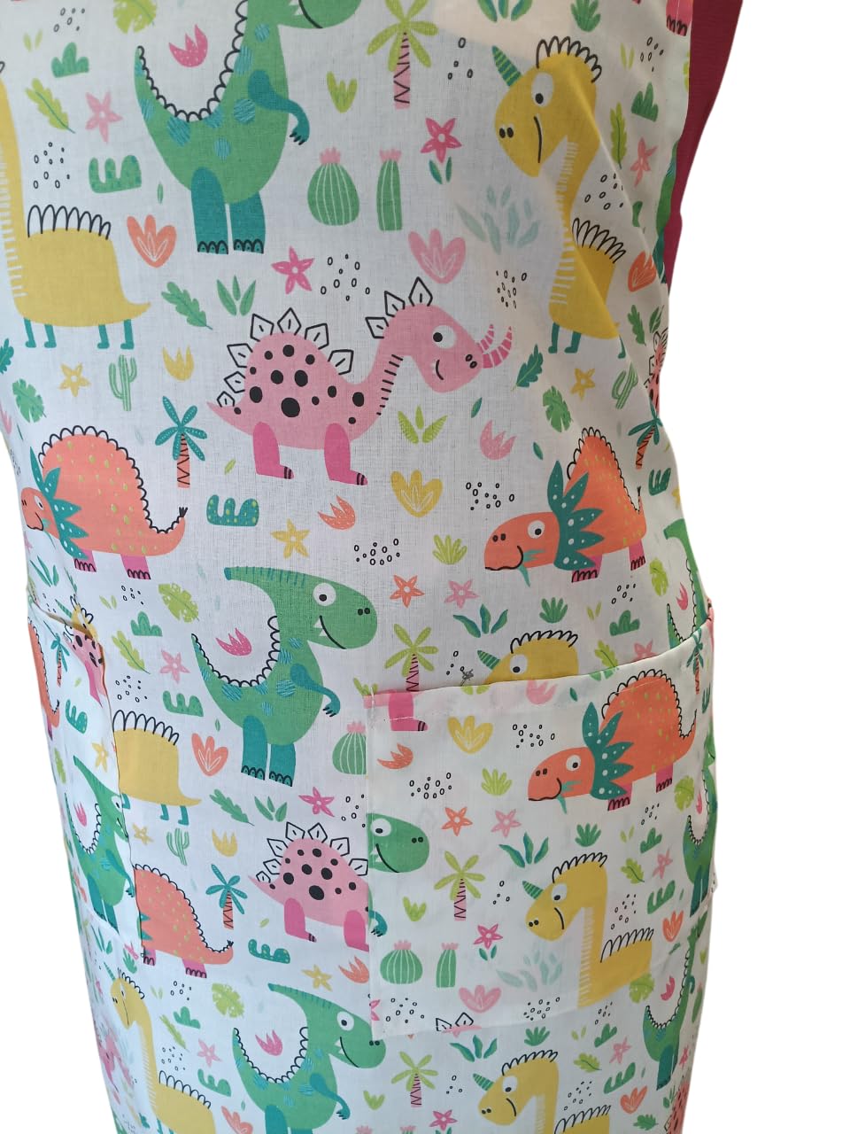 Galba®.Bata, Babi, Delantal, Estola de maestra de educacion Infantil DINOSAURIOS COLORES