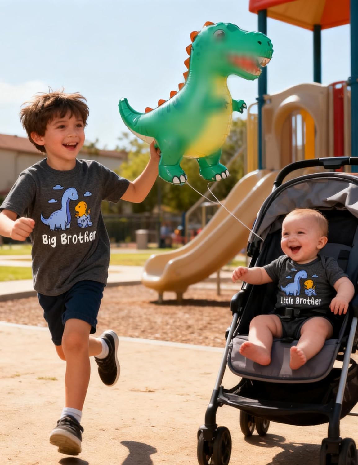 Funnycokid Big Brother Little Brother Matching Outfits Toddler Lil Bro Boy Shirts Set Baby Gifts Clothes - Image 4