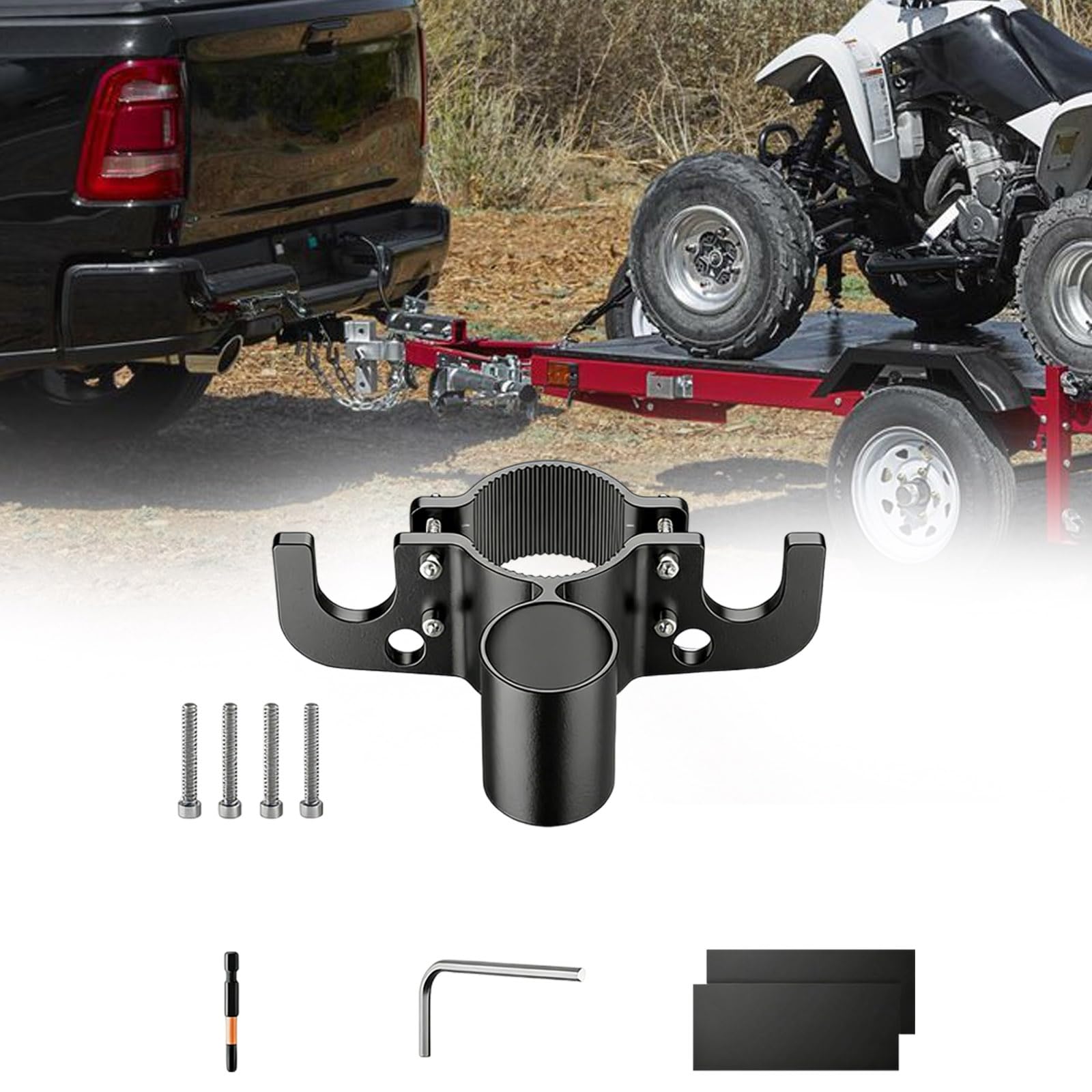 Trailer Chain Organizer Heavy Duty Aluminum Alloy 7 Way Plug Holder for RV Trailer Towing Accessory Heavy-Duty RV Tongue Jack Accessories - 5