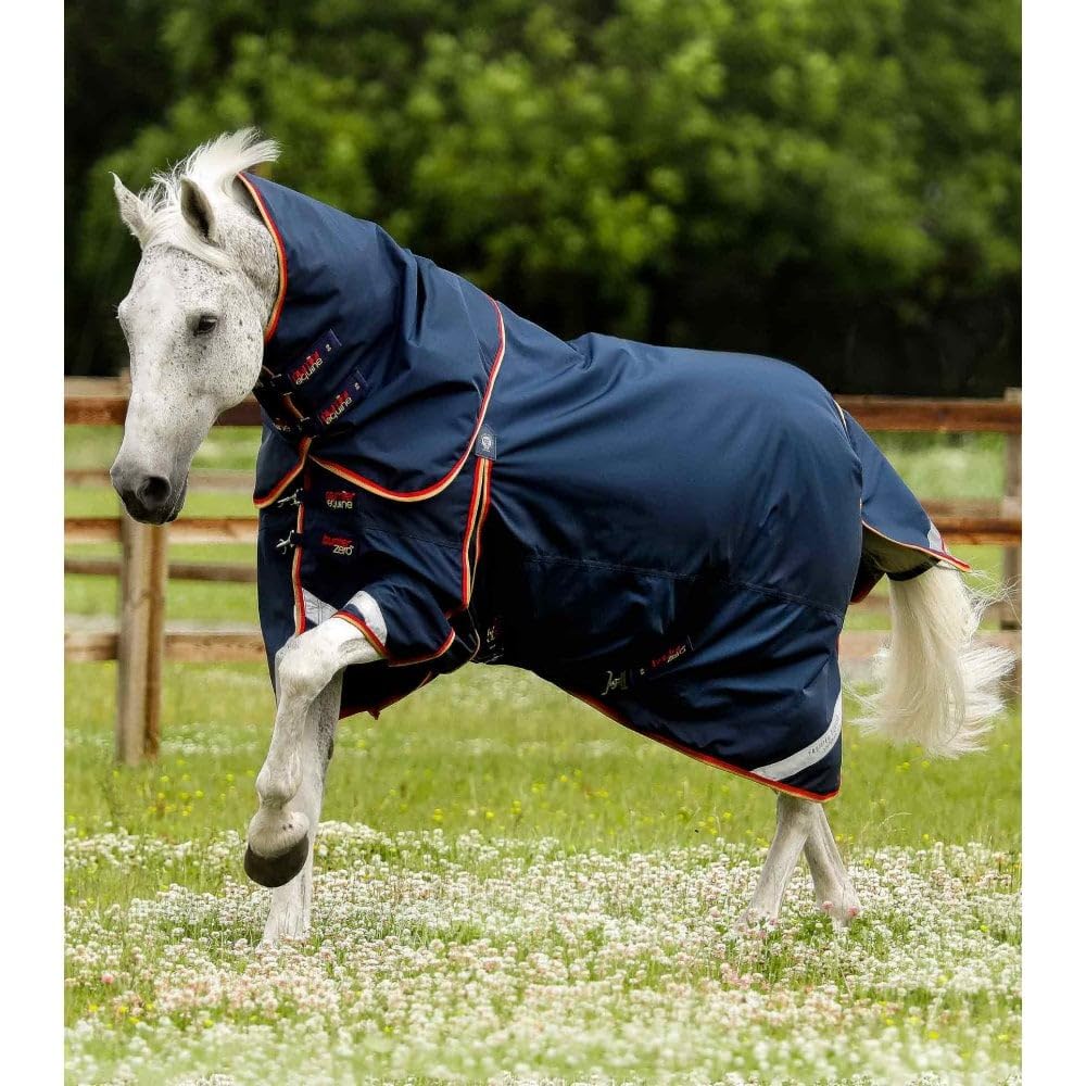 Premier Equine Buster Zero Turnout Rug with Classic Neck Cover - Navy Blue 6ft6
