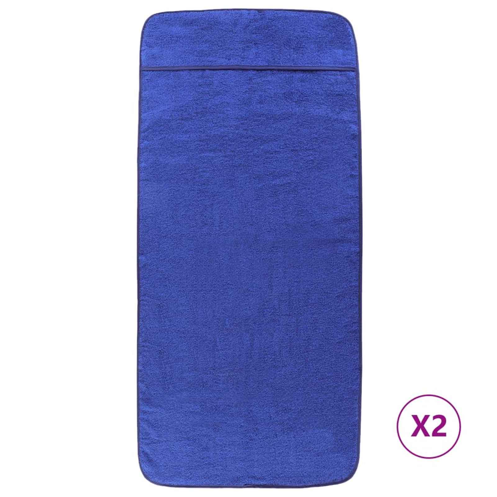 Asciugamani da Spiaggia 2pz Blu Reale 75x200 cm Tessuto 400 gsm,Telo Mare Microfibra – Leggero,fine e ad Asciugatura Rapida - Asciugamano Microfibra Grande - Telo Mare XXL - 100% Riciclato