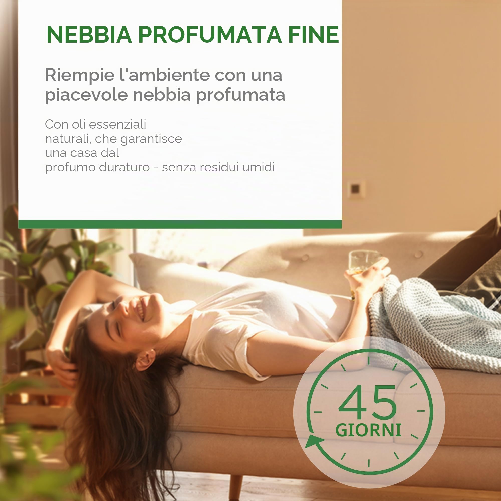 Air Wick Ricarica di olio aromatico – Profumo: cotone e orchidea bianca – Profumo fresco per la casa con oli essenziali, 6 x 20 ml di olio profumato