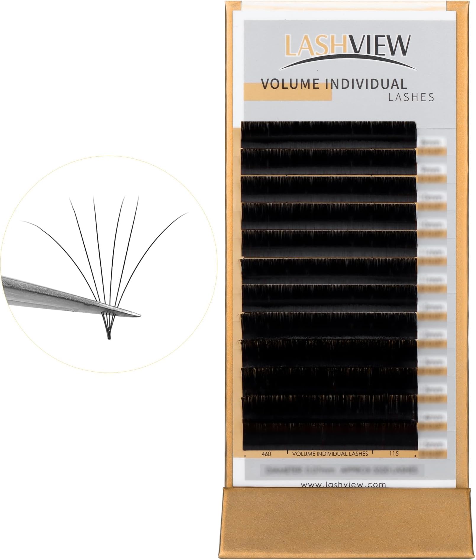 Russian Volume Lashes 0.03mm Thickness C Curl 8-15mm Mix Tray Faux Individual Eyelash Extension Soft Semi-Permanent Lashes Pure Korean(Professional Salon Use)