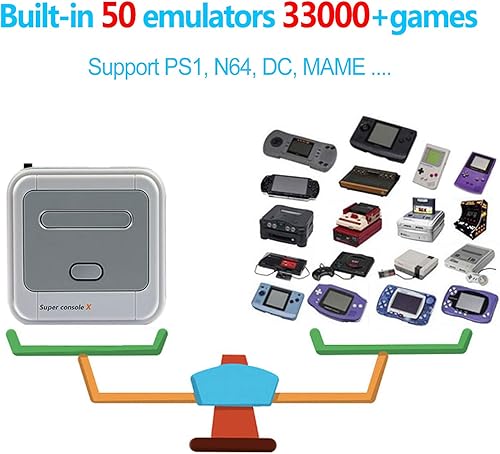 Miniatura 2 de Consola de videojuegos Fipper 4K Consola de videojuegos clásica para niños Retro Consola con 2 Gamepads inalámbricos LANWiFi 41000 juegos