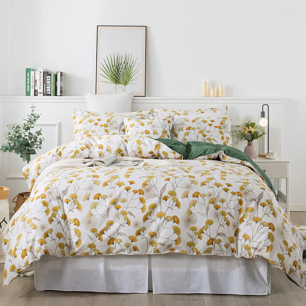 FADFAY Mustard Yellow Duvet Cover 