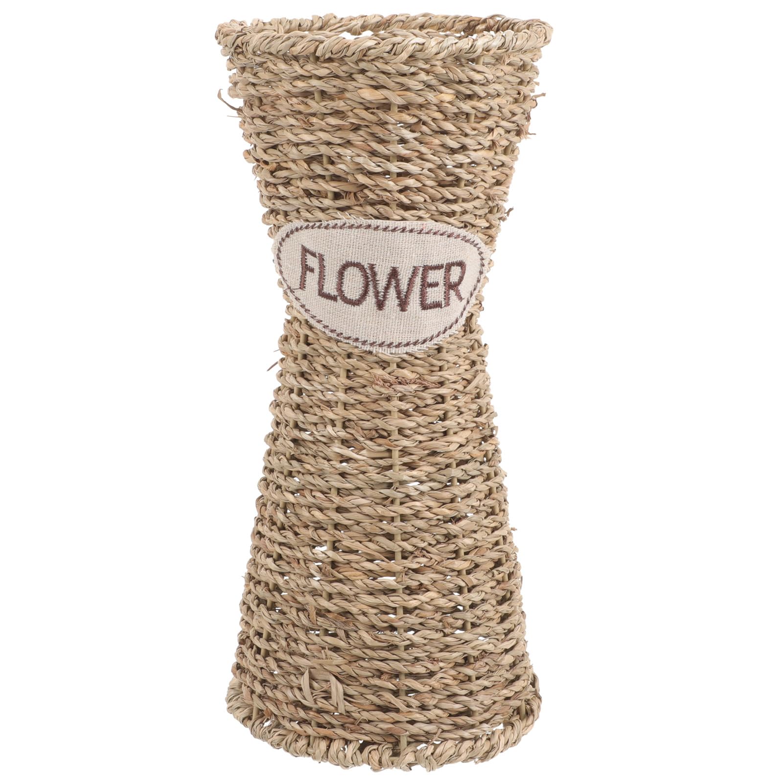 Panier tressé en osier naturel marron fait main pour fleurs séchées maison