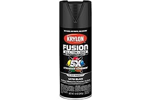 Krylon K02754007 Black Fusion All-In-One Enamel Spray Paint
