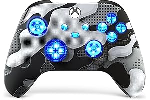 Silent Modz White Camo Xbox Controller with LED Colors Trigger