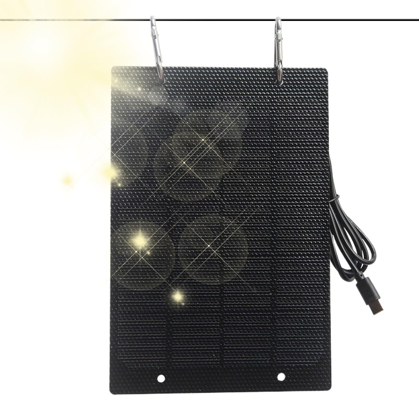 Chargeur Solaire pour Téléphone Portable - Panneaux Solaires 50W pour Camping | Chargeur Compact Intelligent pour Camping Voiture Tente Plage Randonnée Extérieur Domicile