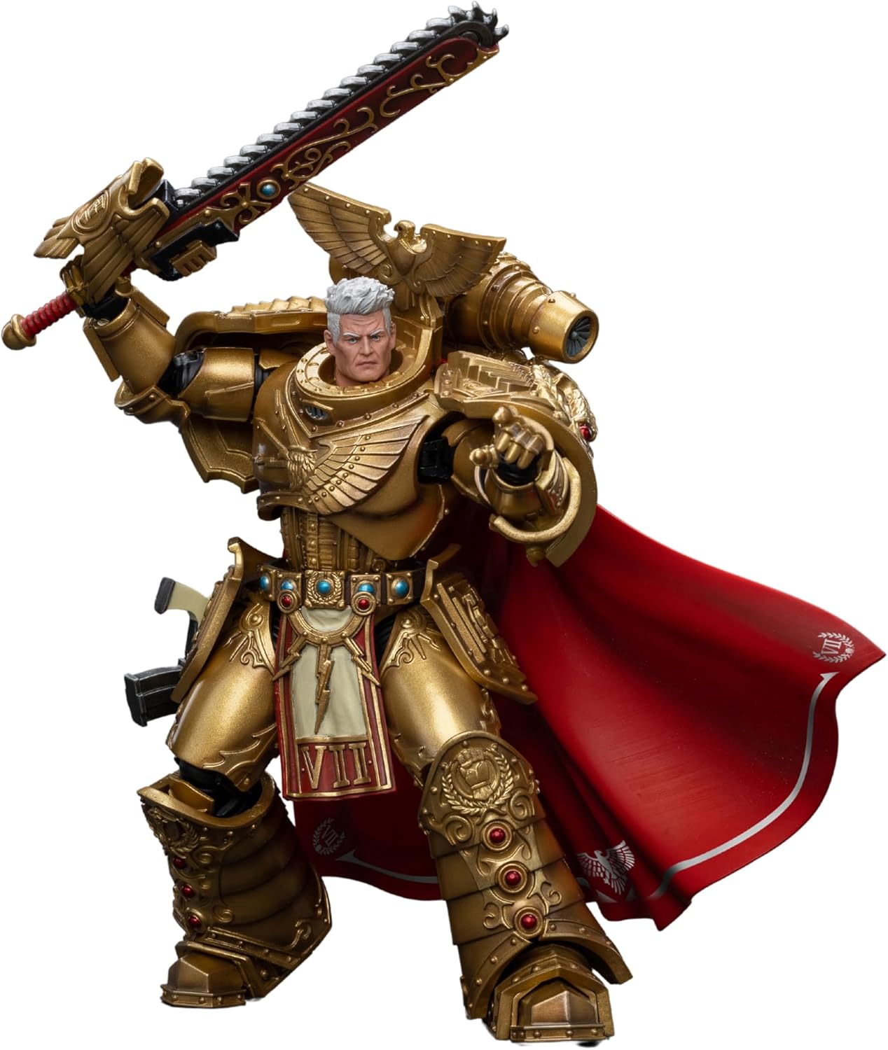 JOYTOY Warhammer 40,000 1/18 Action Figure 7- Inch Imperial Fists Rogal Dorn Primarch of The Vllth Legion Collection Model Birthday Gifts